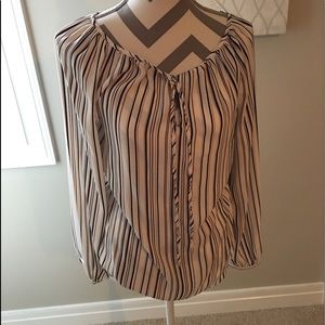 Striped peasant top